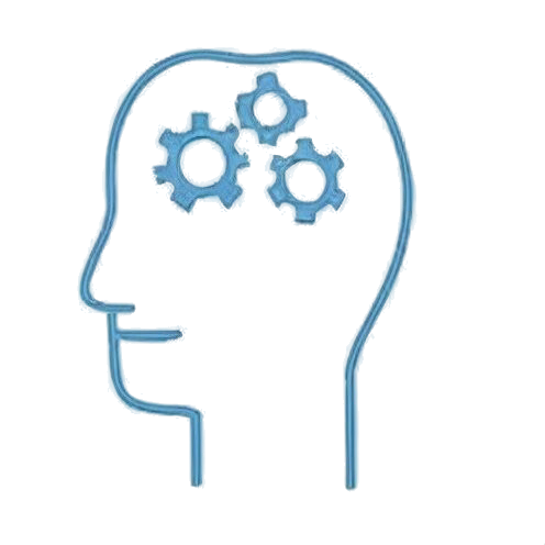 icon Menschenkopf mit Zahnrädern drin